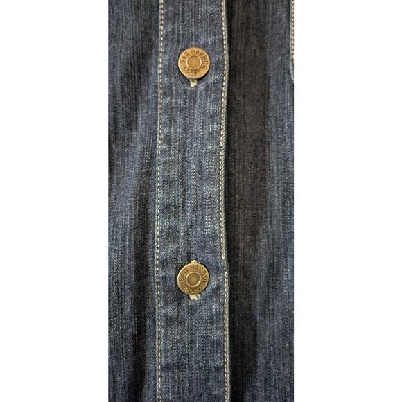 Sag Harbor Sport Woman 16W Denim Blue Jean Jacket Pockets Stitch Detail - Picture 7 of 9